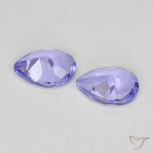 Pedras preciosas de Tanzanita Azul profundo natural de 0.53 ct, Formato de pêra, VVS-VS