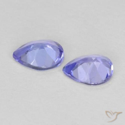 Pedras preciosas de Tanzanita Azul elétrico natural de 0.58 ct, Formato de pêra, VVS-VS