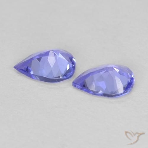 Pedras preciosas de Tanzanita azul intenso natural de 0.55 ct, Formato de pêra, VS