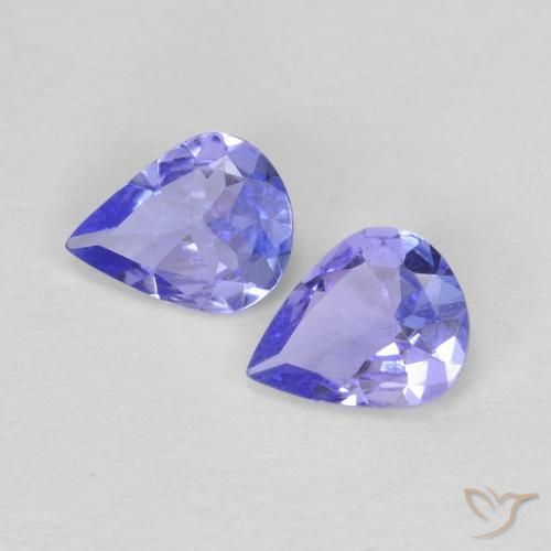0.48ctw Natural Violeta Azul Tanzanita, Formato de pêra, VS