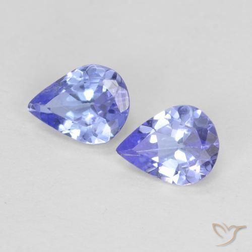 0.52ctw Natural Violeta Azul Tanzanita, Formato de pêra, VVS-VS
