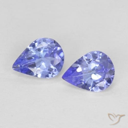 Pedras preciosas de Tanzanita Violeta Azul natural de 0.52 ct, Formato de pêra, VVS-VS