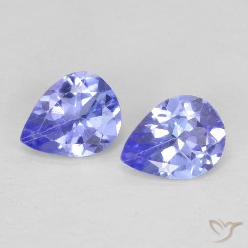 0.65ctw Natural Violeta Azul Tanzanita, Formato de pêra, VS