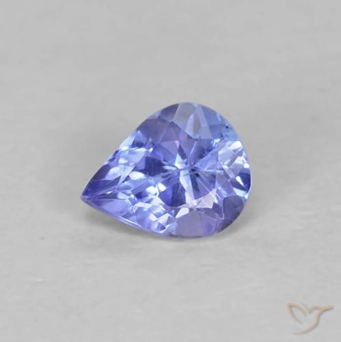 0.41ct Natural azul intenso Tanzanita, Formato de pêra, VS