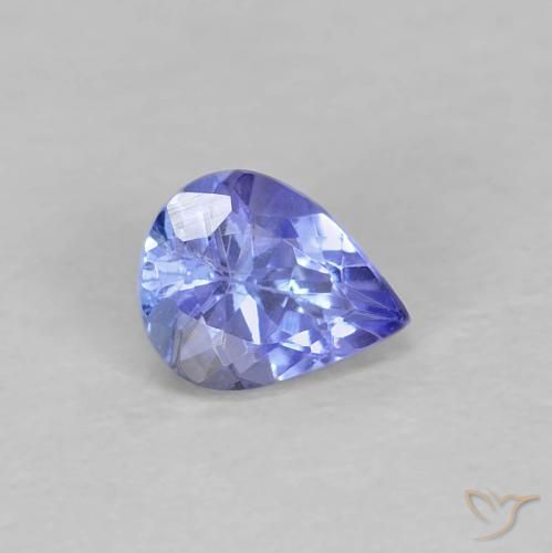 Tanzanita azul intenso Natural 0.41ct, Formato de pêra, VS