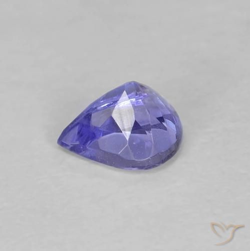 Tanzanita azul intenso Natural 0.41ct, Formato de pêra, VS