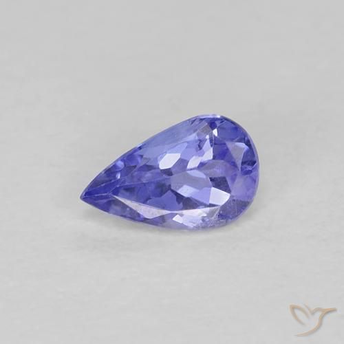 0.37ct Natural Azul Violeta Intenso Tanzanita, Formato de pêra, VS
