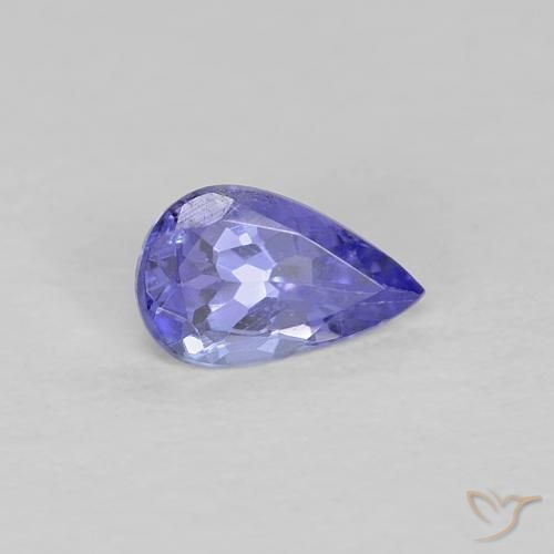 Tanzanita Azul Violeta Intenso Natural 0.37ct, Formato de pêra, VS