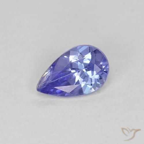 0.42ct Natural Azul profundo Tanzanita, Formato de pêra, VS