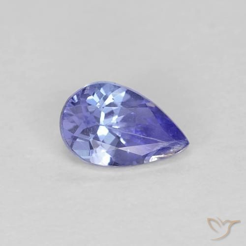 Tanzanita Azul profundo Natural 0.42ct, Formato de pêra, VS