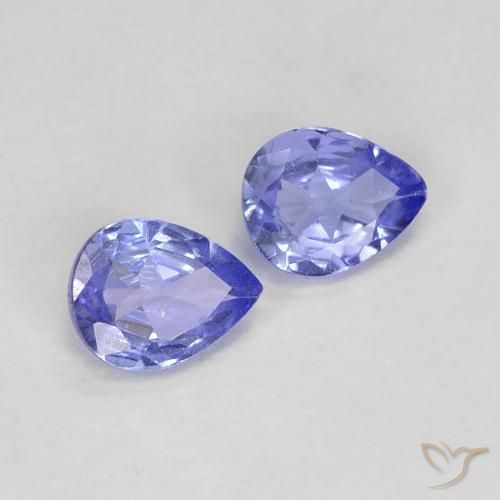 Pedras preciosas de Tanzanita Azul médio natural de 0.56 ct, Formato de pêra, VS