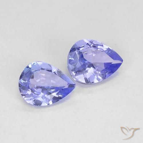 Pedras preciosas de Tanzanita Violeta Azul natural de 0.64 ct, Formato de pêra, VVS-VS