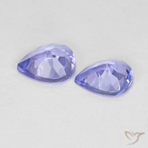 Pedras preciosas de Tanzanita Violeta Azul natural de 0.64 ct, Formato de pêra, VVS-VS
