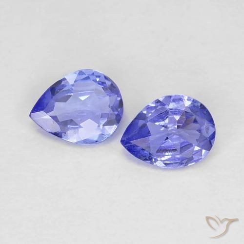 Pedras preciosas de Tanzanita Azul profundo natural de 0.60 ct, Formato de pêra, VS