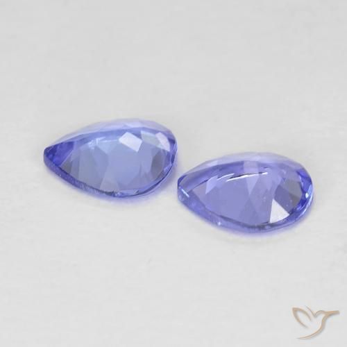 Pedras preciosas de Tanzanita Azul profundo natural de 0.60 ct, Formato de pêra, VS