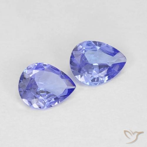 0.50ctw Natural Azul elétrico Tanzanita, Formato de pêra, VVS-VS