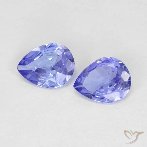 Pedras preciosas de Tanzanita Azul elétrico natural de 0.50 ct, Formato de pêra, VVS-VS