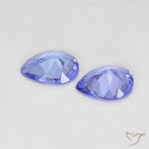 Pedras preciosas de Tanzanita Azul elétrico natural de 0.50 ct, Formato de pêra, VVS-VS