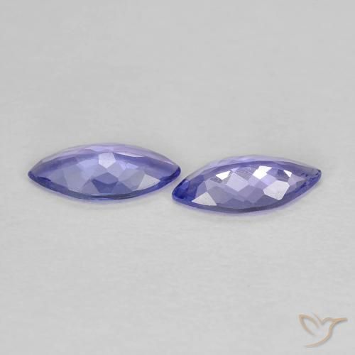 Pedras preciosas de Tanzanita Azul Violeta Intenso natural de 0.61 ct, Marquesa, VS