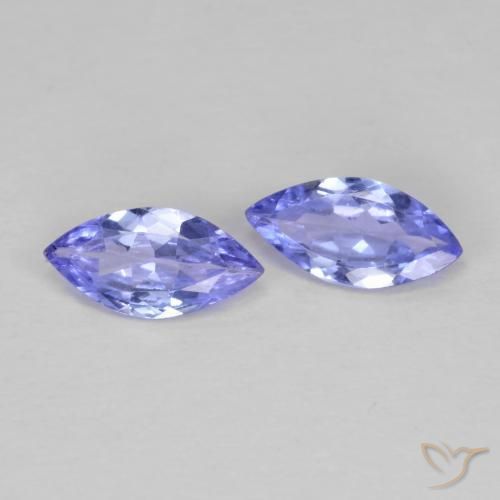 Pedras preciosas de Tanzanita Violeta Azul natural de 0.63 ct, Marquesa, VVS-VS