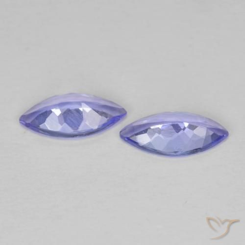 Pedras preciosas de Tanzanita Violeta Azul natural de 0.63 ct, Marquesa, VVS-VS