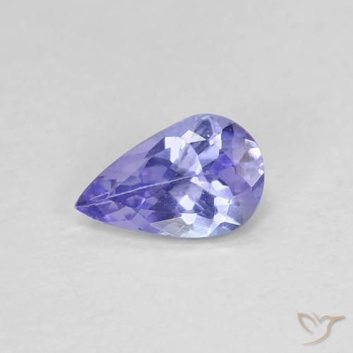 0.38ct Natural Azul Violeta Intenso Tanzanita, Formato de pêra, VVS-VS