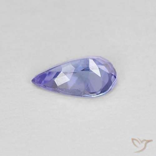 Tanzanita Azul Violeta Intenso Natural 0.38ct, Formato de pêra, VVS-VS