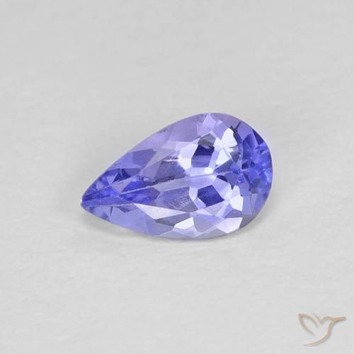0.37ct Natural Azul elétrico Tanzanita, Formato de pêra, VVS