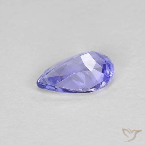 Tanzanita Azul elétrico Natural 0.37ct, Formato de pêra, VVS