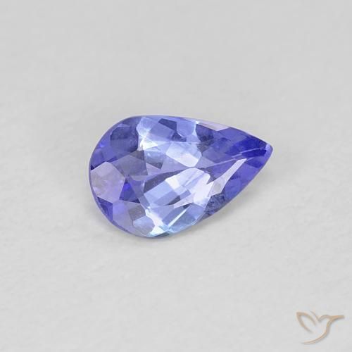 Tanzanita Azul Violeta Intenso Natural 0.35ct, Formato de pêra, VS