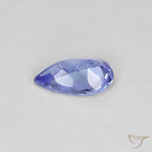 Tanzanita Azul Violeta Intenso Natural 0.35ct, Formato de pêra, VS