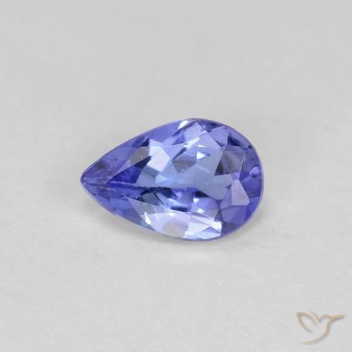 0.34ct Natural Azul Violeta Intenso Tanzanita, Formato de pêra, VS