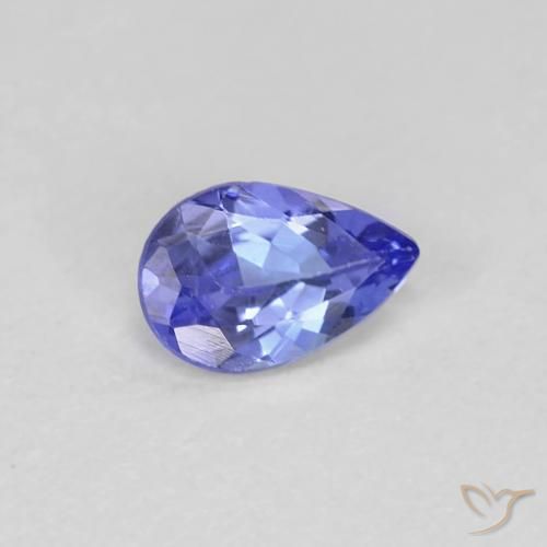 Tanzanita Azul Violeta Intenso Natural 0.34ct, Formato de pêra, VS