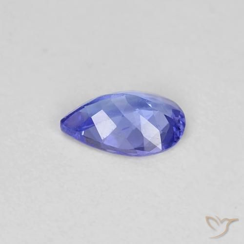 Tanzanita Azul Violeta Intenso Natural 0.34ct, Formato de pêra, VS