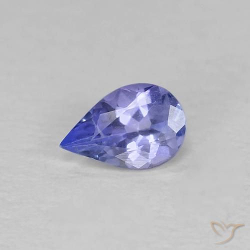 0.37ct Natural Azul Violeta Intenso Tanzanita, Formato de pêra, VS