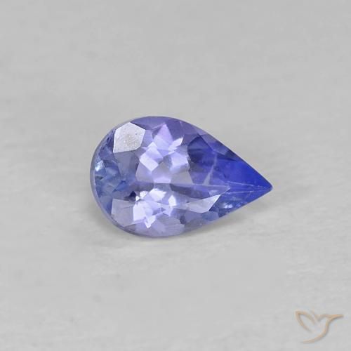 Tanzanita Azul Violeta Intenso Natural 0.37ct, Formato de pêra, VS