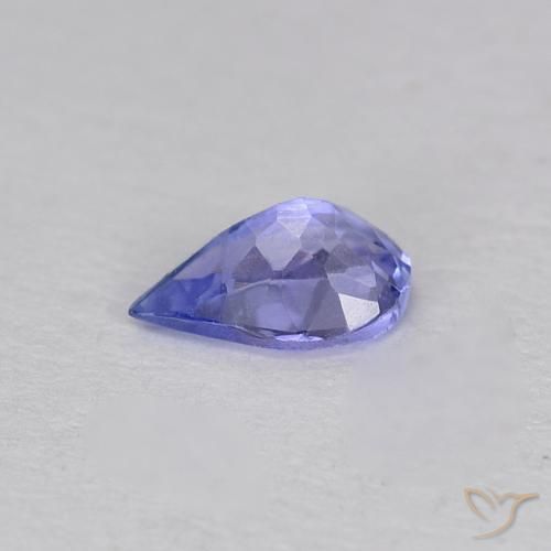 Tanzanita Azul Violeta Intenso Natural 0.37ct, Formato de pêra, VS