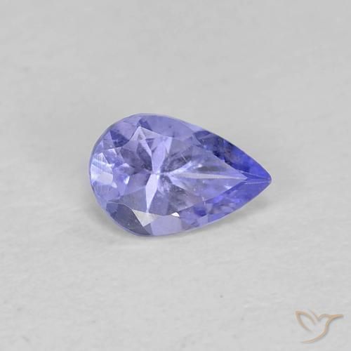 Tanzanita Azul Violeta Intenso Natural 0.36ct, Formato de pêra, VVS-VS