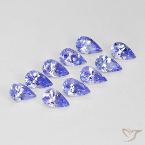 Pedras preciosas de Tanzanita azul intenso natural de 2.46 ct, Formato de pêra, VS