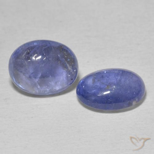 Pedras preciosas de Tanzanita Azul Violeta Intenso natural de 6.32 ct, oval, Transparente