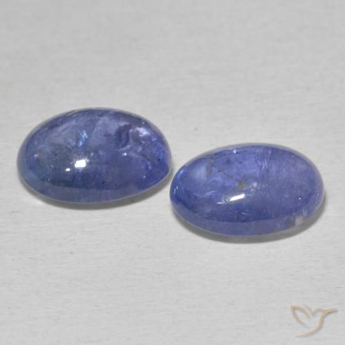 Pedras preciosas de Tanzanita Azul Violeta Intenso natural de 6.32 ct, oval, Transparente