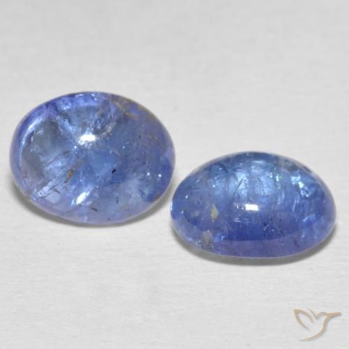Pedras preciosas de Tanzanita Azul Violeta Claro natural de 6.95 ct, oval, Transparente