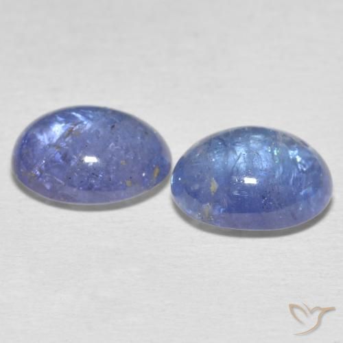 Pedras preciosas de Tanzanita Azul Violeta Claro natural de 6.95 ct, oval, Transparente