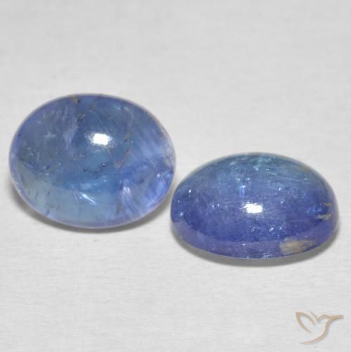 Pedras preciosas de Tanzanita Azul Violeta Claro natural de 7.22 ct, oval, Transparente