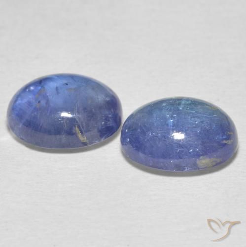 Pedras preciosas de Tanzanita Azul Violeta Claro natural de 7.22 ct, oval, Transparente