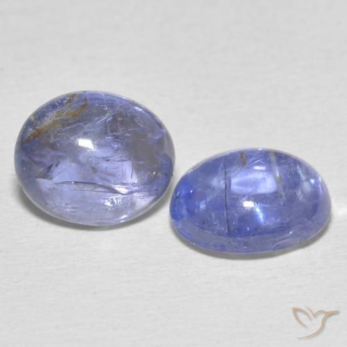 Pedras preciosas de Tanzanita Azul púrpura claro natural de 7.21 ct, oval, Transparente
