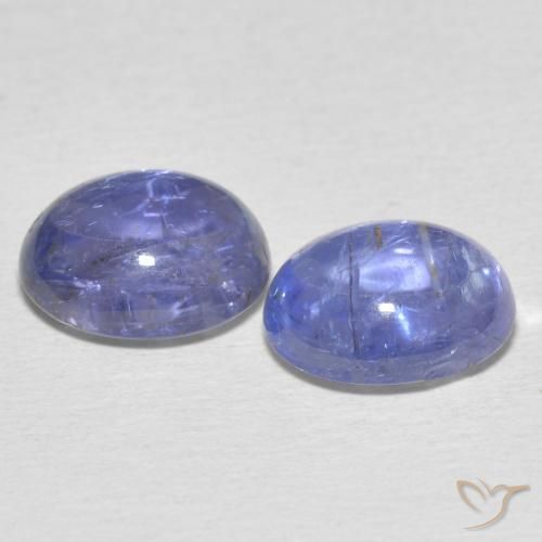 Pedras preciosas de Tanzanita Azul púrpura claro natural de 7.21 ct, oval, Transparente