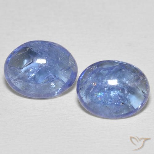 5.69ctw Natural Azul claro Tanzanita, oval, Transparente