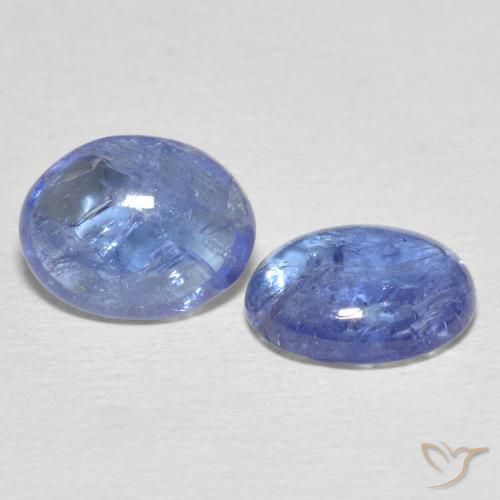 Pedras preciosas de Tanzanita Azul claro natural de 5.69 ct, oval, Transparente