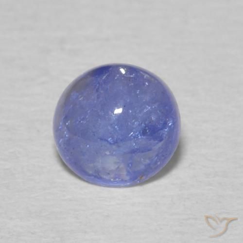 0,57 ct de tanzanita azul solta, corte redondo de 5,2 mm da Tanzânia, Photo A